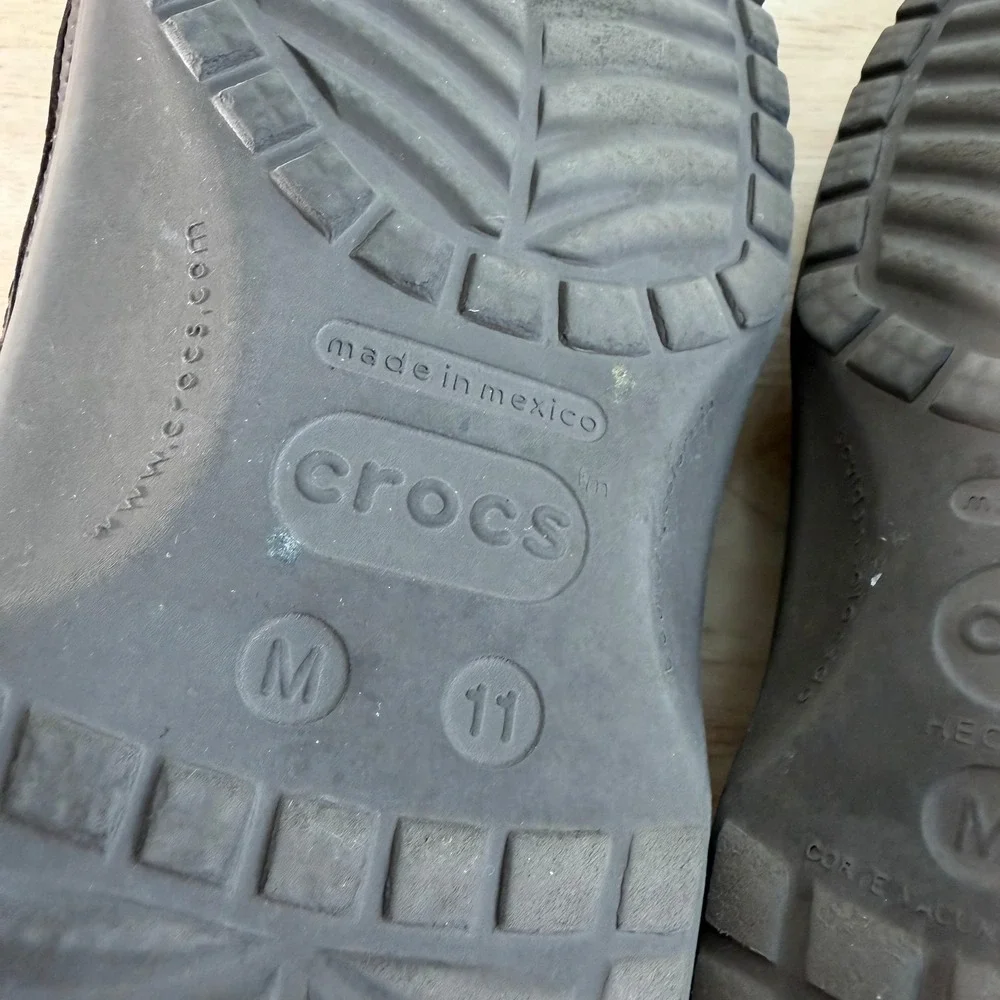 Crocs Clogs Men's Dark Brown Bogota Adjustable Strap Casual Shoes - 11